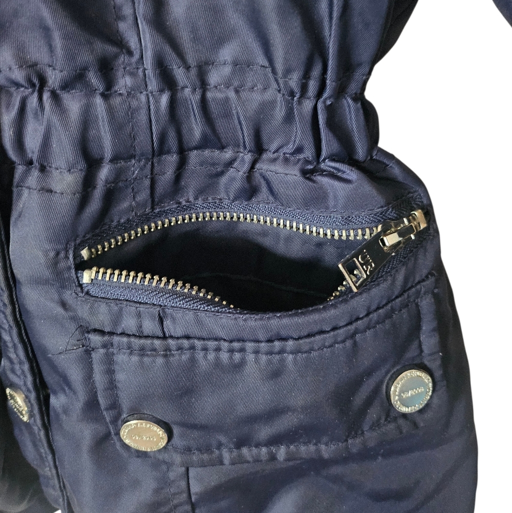 Urban Republic Girl's Anorak Jacket Faux Fur Hood Navy Blue Size 4 - Picture 7 of 14
